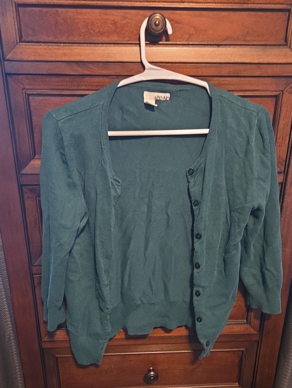 Abound Teal Green Button-Front Women’s Cardigan